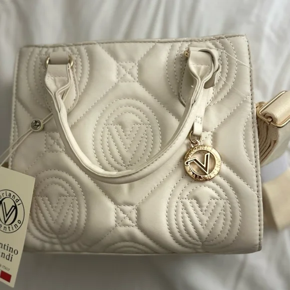 Valentino Orlandi Tote Bag Quilted Original V in luxurious bone NWT - Picture 4 of 8